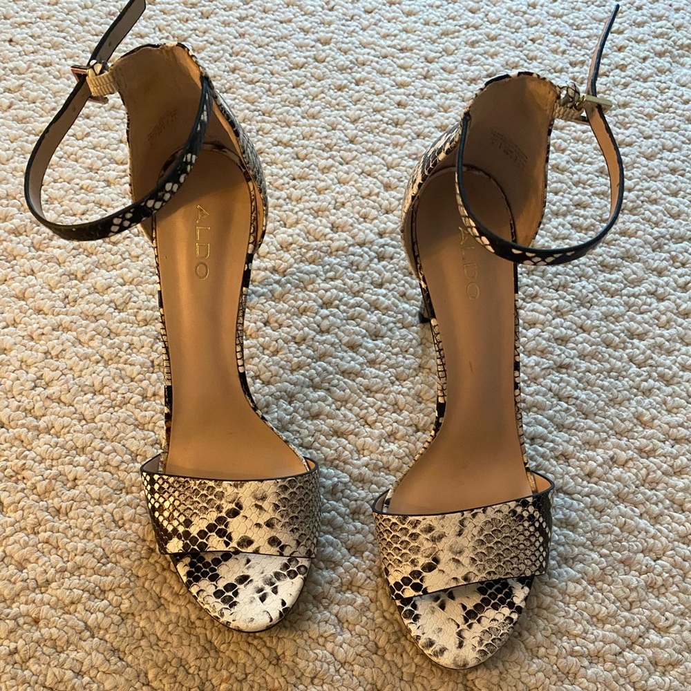 Aldo Snake print heels